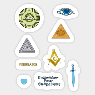 Freemasonry Symbols Freemason Masonic Occult Secret Society Sticker